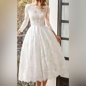 New, white cocktail dress